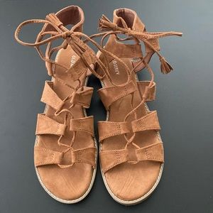 Old navy gladiator tie up sandals